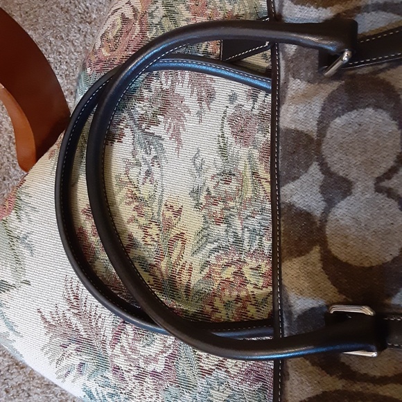 Coach Vintage Signature Wool & Leather Handbag - Picture 11 of 16